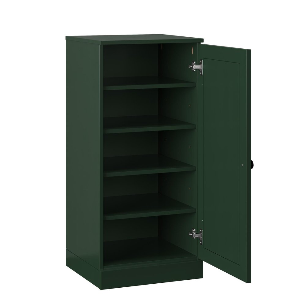 White Ten Pair Solid WoodShoe Storage Cabinet