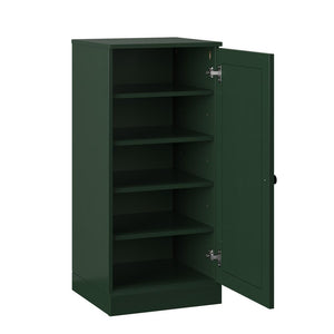 White Ten Pair Solid WoodShoe Storage Cabinet