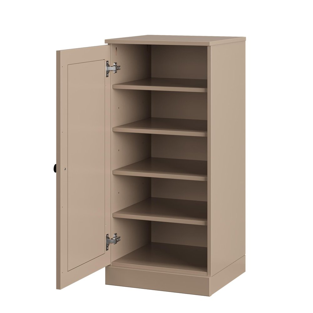 White Ten Pair Solid WoodShoe Storage Cabinet