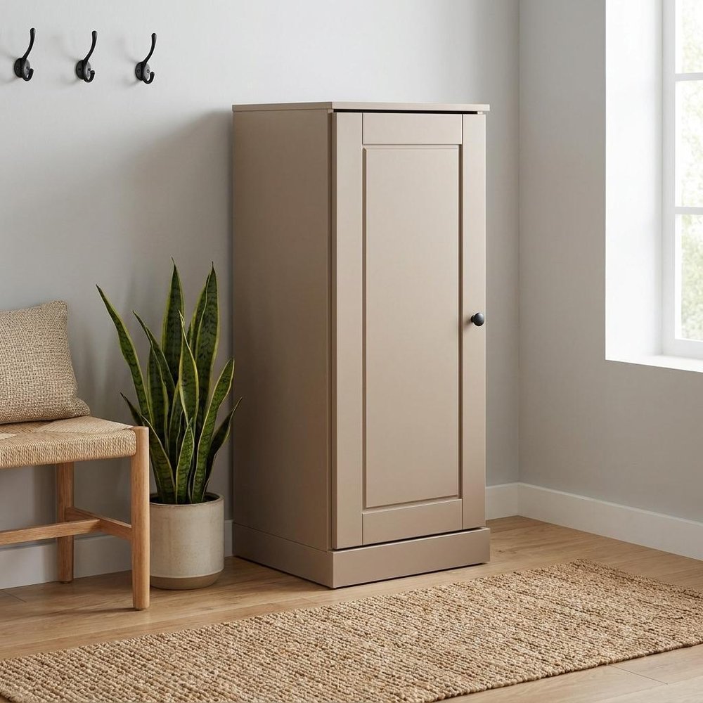 White Ten Pair Solid WoodShoe Storage Cabinet