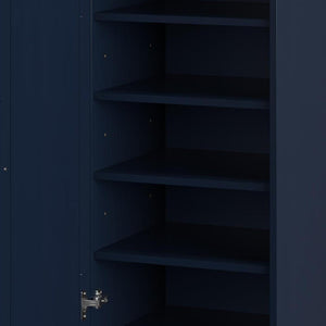 White Ten Pair Solid WoodShoe Storage Cabinet