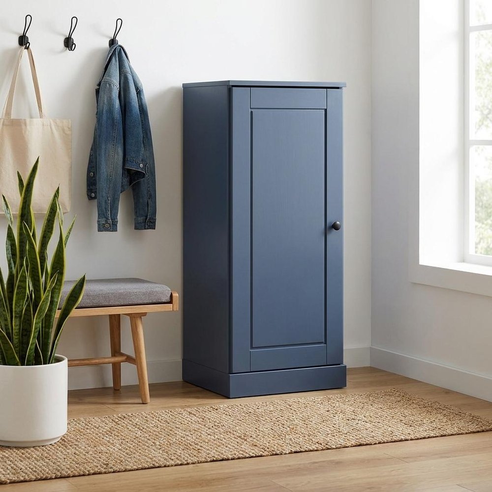 White Ten Pair Solid WoodShoe Storage Cabinet