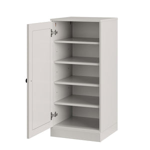 White Ten Pair Solid WoodShoe Storage Cabinet