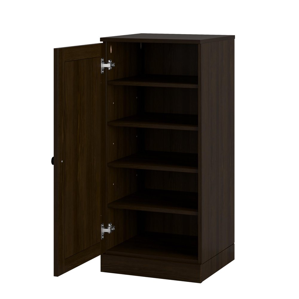 White Ten Pair Solid WoodShoe Storage Cabinet