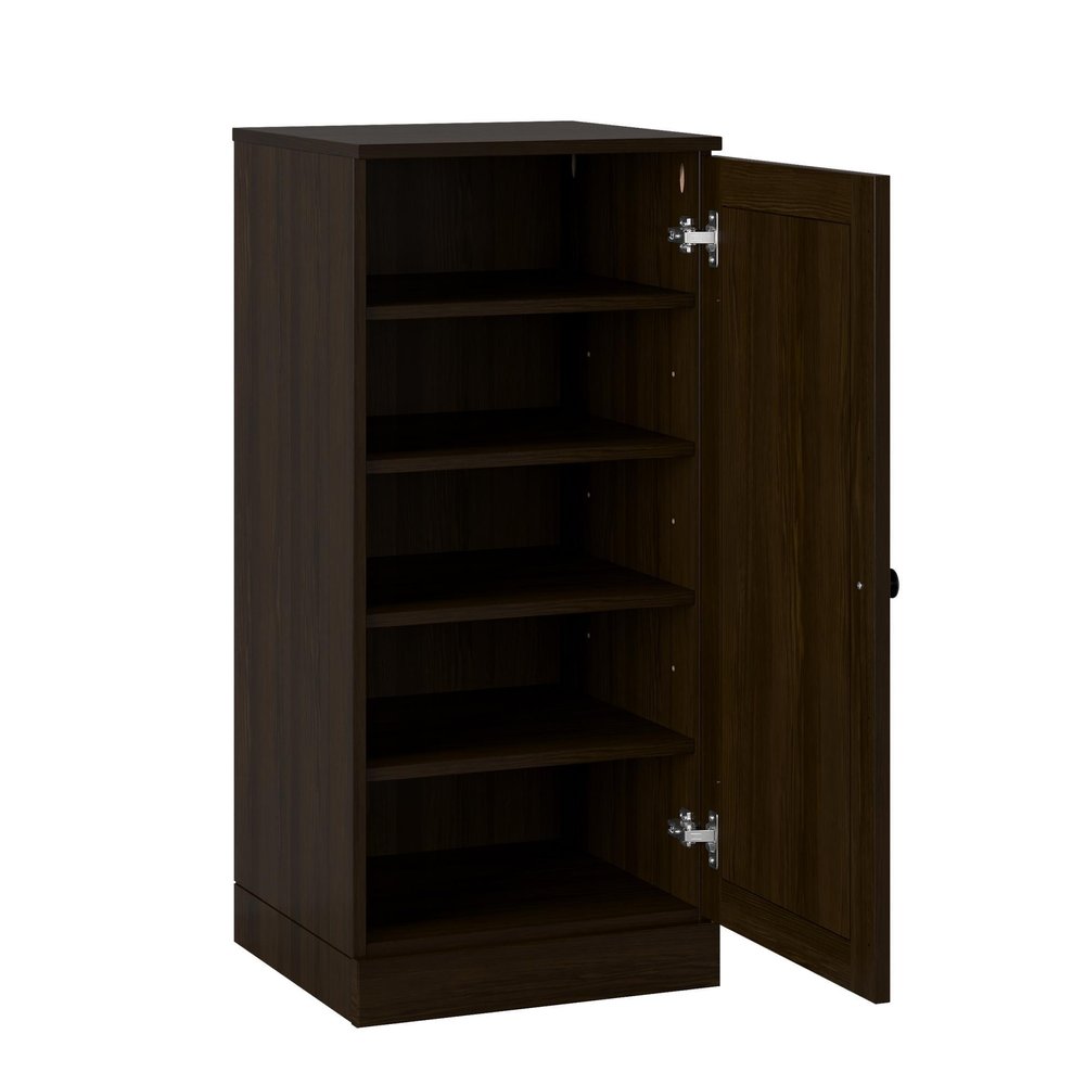 White Ten Pair Solid WoodShoe Storage Cabinet