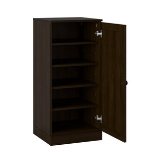 White Ten Pair Solid WoodShoe Storage Cabinet