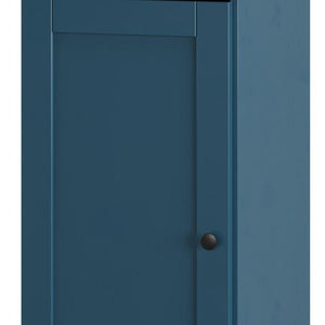 Teal Blue Ten Pair Solid WoodShoe Storage Cabinet