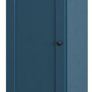 Teal Blue Ten Pair Solid WoodShoe Storage Cabinet
