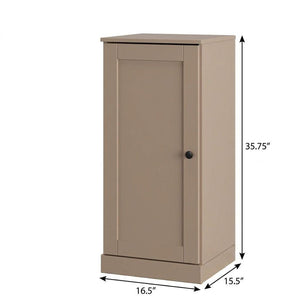 Beige Ten Pair Solid WoodShoe Storage Cabinet