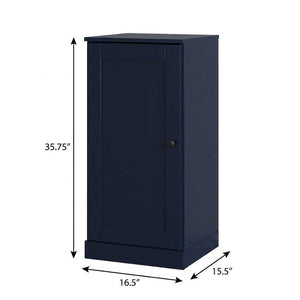 Navy Blue Ten Pair Solid WoodShoe Storage Cabinet