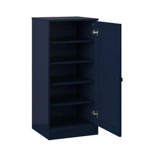 Navy Blue Ten Pair Solid WoodShoe Storage Cabinet