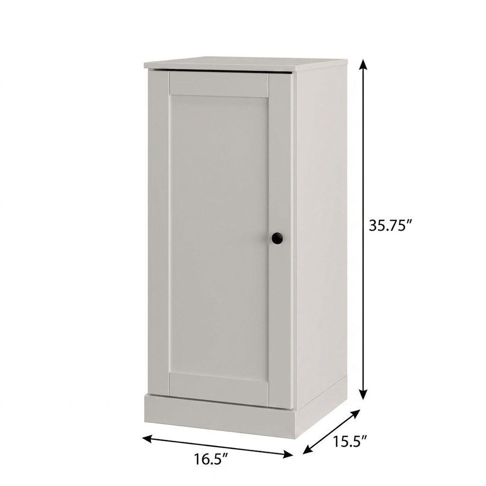 Off White Ten Pair Solid WoodShoe Storage Cabinet
