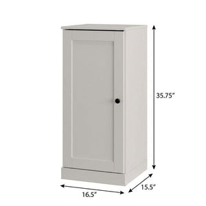 Off White Ten Pair Solid WoodShoe Storage Cabinet