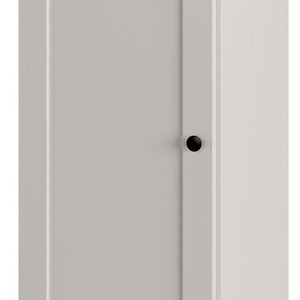 Off White Ten Pair Solid WoodShoe Storage Cabinet