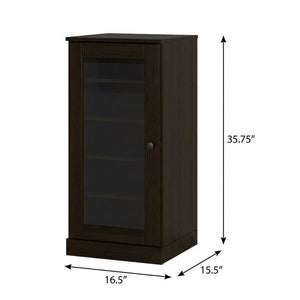 Espresso Ten Pair Solid WoodShoe Storage Cabinet