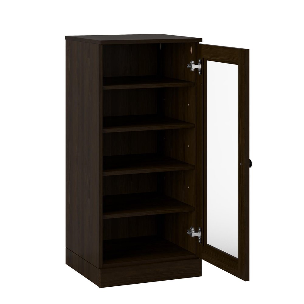 Espresso Ten Pair Solid WoodShoe Storage Cabinet