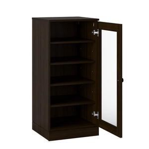 Espresso Ten Pair Solid WoodShoe Storage Cabinet