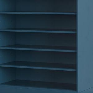Teal Blue Twenty Pair Solid WoodShoe Storage Cabinet