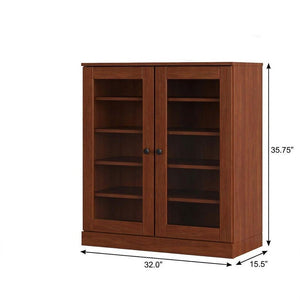 Coffee Twenty Pair Solid WoodShoe Storage Cabinet