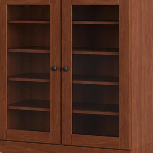 Coffee Twenty Pair Solid WoodShoe Storage Cabinet