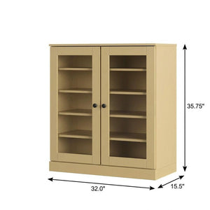 Yellow Twenty Pair Solid WoodShoe Storage Cabinet