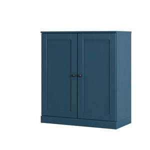 Teal Blue Twenty Pair Solid WoodShoe Storage Cabinet