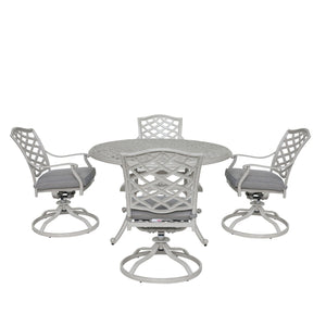 Stylish Outdoor Aluminum 5 Piece Round Dining Set by Couch.com