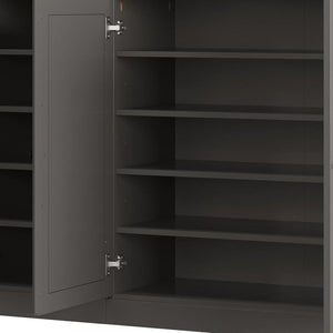 Gray 30 Solid WoodShoe Storage Cabinet