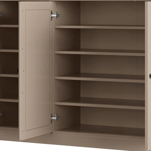 Beige 30 Solid WoodShoe Storage Cabinet