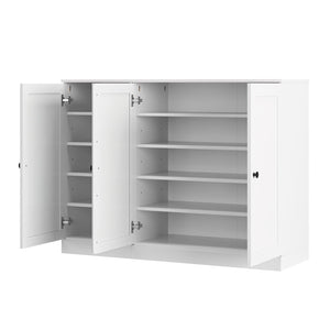 White 30 Solid WoodShoe Storage Cabinet