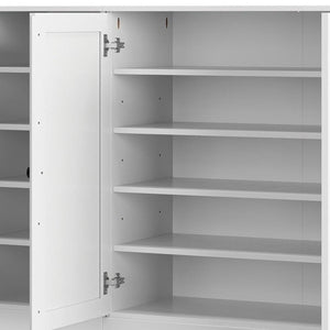 White 30 Solid WoodShoe Storage Cabinet