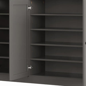 Gray 30 Solid WoodShoe Storage Cabinet