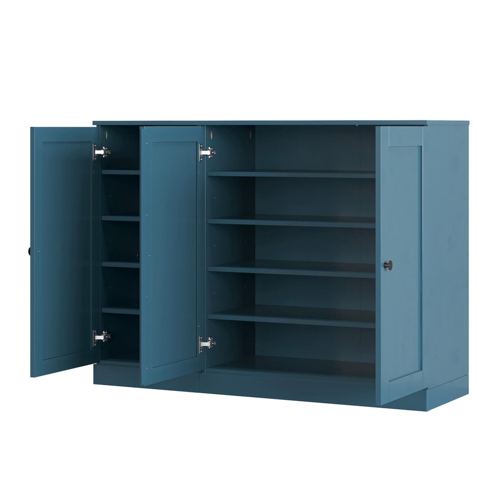 Teal Blue 30 Solid WoodShoe Storage Cabinet