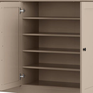 Beige 30 Solid WoodShoe Storage Cabinet