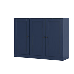 Navy Blue 30 Solid WoodShoe Storage Cabinet