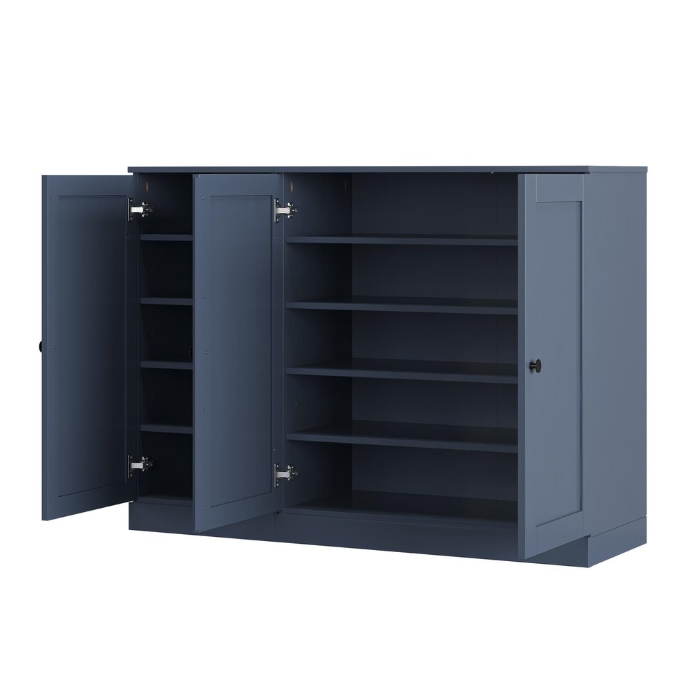 French Blue 30 Solid WoodShoe Storage Cabinet