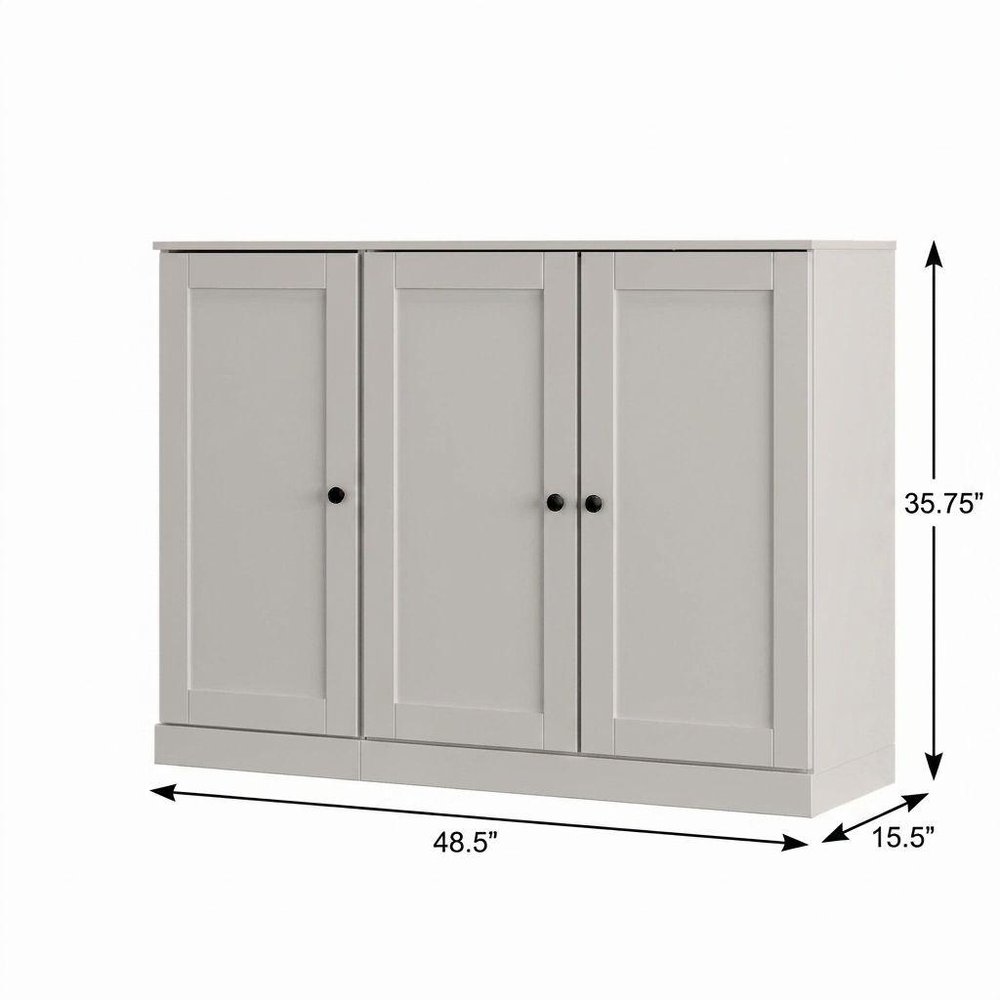 Off White 30 Solid WoodShoe Storage Cabinet