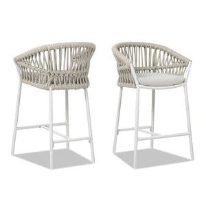 Maiden - Patio Counter Stool Sunproof Olefin (Set of 2) by Couch.com