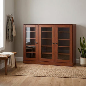 Coffee 30 Solid WoodShoe Storage Cabinet
