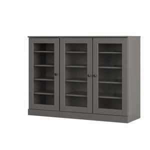 Gray 30 Solid WoodShoe Storage Cabinet