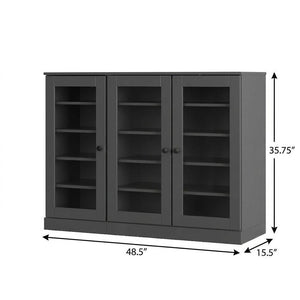 Gray 30 Solid WoodShoe Storage Cabinet
