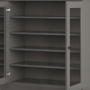 Gray 30 Solid WoodShoe Storage Cabinet
