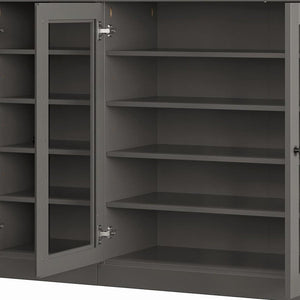 Gray 30 Solid WoodShoe Storage Cabinet