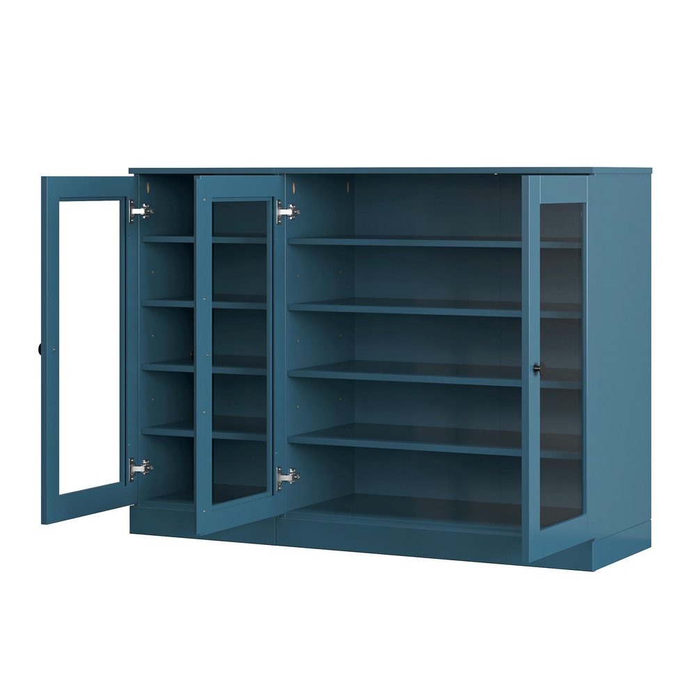 Teal Blue 30 Solid WoodShoe Storage Cabinet