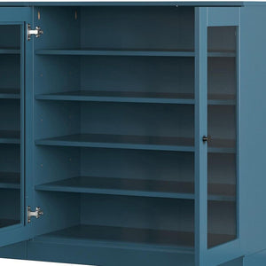 Teal Blue 30 Solid WoodShoe Storage Cabinet