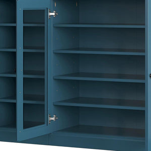 Teal Blue 30 Solid WoodShoe Storage Cabinet