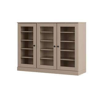 Beige 30 Solid WoodShoe Storage Cabinet