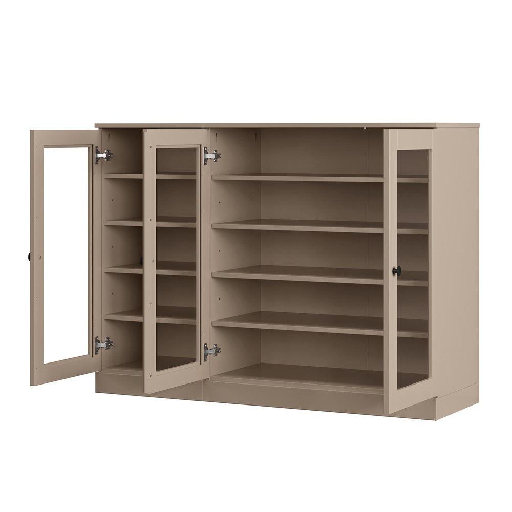 Beige 30 Solid WoodShoe Storage Cabinet