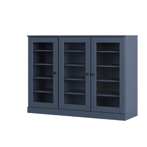French Blue 30 Solid WoodShoe Storage Cabinet