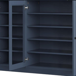 French Blue 30 Solid WoodShoe Storage Cabinet